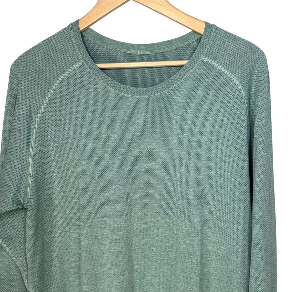 Lululemon Metal Vent Tech Long Sleeve Shirt Mens Large Sage Green Activewear - Picture 5 of 8